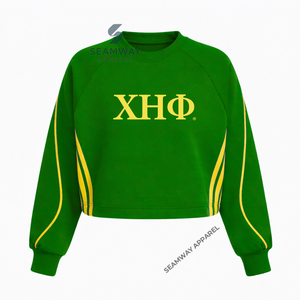 Sudadera de la Hermandad Chi Eta Phi, Sudadera Informal de Algodón para Mujer, Cuello Redondo, Jersey Bordado, Suéter de Punto - Product Image 3