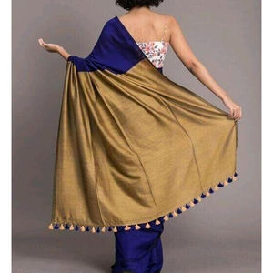 Venta al por mayor tasa de Sari para mujer con diseño impreso creativo y pieza de blusa de tacto suave para fiesta personalizable con etiqueta privada - Product Image 3