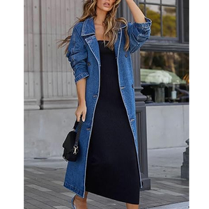 Nouvelle dame mode Trench Coat Style britannique à manches longues mi-longueur femmes printemps automne ceinturé manteau 2025 - Product Image 6