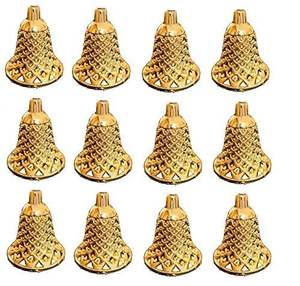 Noël Jingle Bells Metal Golden Bells/Articles de décoration d'arbre de Noël/Ornements de Noël pour la décoration de bureau à domicile (1.8cm chacun) - Product Image 3