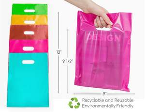 Bolsas de plástico troqueladas personalizadas al por mayor con logotipo y Asa de boutique para uso en supermercados gracias bolsas impresas - Product Image 5