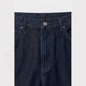 Pantalones Vaqueros de Mezclilla de Algodón Ajustados para Hombre, al por Mayor, Personalizados, Tallas Grandes, Color Personalizado, Parches, Estilo Recto, Lavado Claro, 3D - Product Image 4