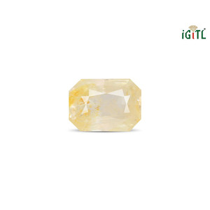 Zafiro Amarillo Natural de 3.66 Quilates (Pukhraj) - Gema Suelta con Corte Esmeralda Facetado - Product Image 1