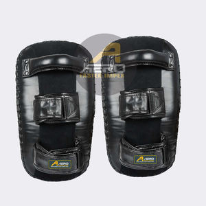 Custom Made AERO Brand Genuine Leather MMA Kickboxing Curved Focus Mitts Training <b>Pads</b> Private Logo OEM Design for <b>Muay</b> Boxing - Product Image 5