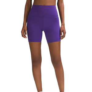 Top Selling <b>Women</b> Spandex Material Purple Colour Stretchy <b>Biker</b> <b>Shorts</b> <b>Women</b> Gym Wear Running Sports <b>Shorts</b> - Product Image 2