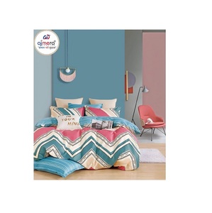 Juego de Sábanas de Algodón Ajmera con Diseño Geométrico Moderno, 4 Piezas, Funda de Edredón de 1.8m, Funda de Almohada, 400 Hilos, para Todas las Temporadas - Product Image 1