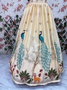Fiestas Look Lehenga Choli Con Bordado Secuencia Trabajo - Product Image 5