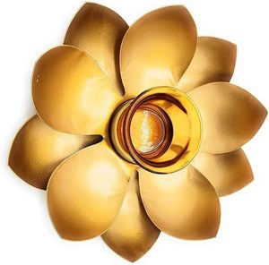 Sunflower Design Gold Plated Metal in Iron Christmas Decoration Candlestick Holders New Design Fancy <b>Candle</b> <b>Tea</b> Light Vessel - Product Image 1