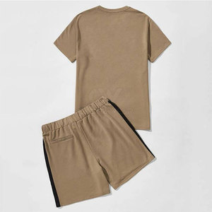 Conjunto de Camiseta y Pantalones Cortos de Dos Piezas para Hombre, Transpirable, Informal, de Verano, con Logotipo Personalizado - Product Image 5