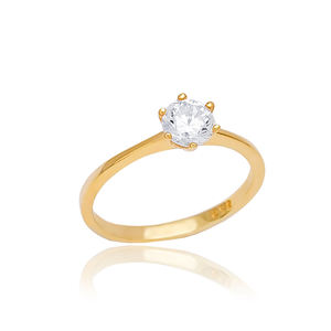 Bague de fiançailles Solitaire à Six griffes, coupe ronde, bijoux turcs en argent Sterling 925, vente en gros - Product Image 3