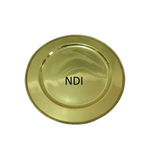 Placa de cargador de acabado dorado de diseño en relieve con borde decorativo boda Hotel restaurante Catering uso - Product Image 4