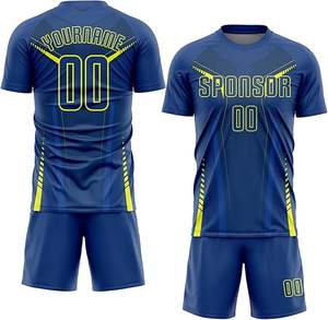 Nuevo diseño personalizado 2025 Kit de uniforme de fútbol Fabricación 100% poliéster Nombre del equipo Hombres Uniforme de fútbol Fútbol Uniforme completo - Product Image 5
