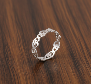 Anillo de Plata de Ley 925 con Símbolo OM para Mujer, Estilo Bohemio Clásico, para Bodas y Fiestas, Sin Níquel ni Plomo - Product Image 4