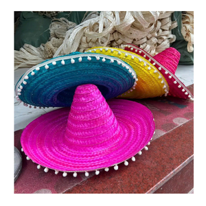 Auténtico sombrero de paja mexicano hecho a mano en Vietnam sombrero de paja adecuado para fiestas de disfraces - Product Image 6