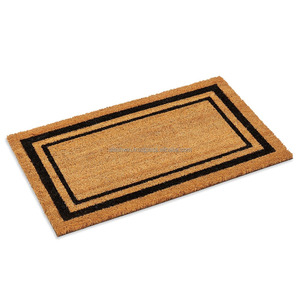 Paillasson en cuir de coco naturel à dos de vinyle pvc tapis de coco imprimés utilisés pour la porte et le jardin de qualité supérieure provenant de l'inde - Product Image 1