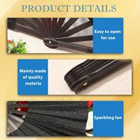 Nuoxin Éventail pliant personnalisé Éventail en papier personnalisé avec photo texte Salon de danse de mariage Accessoires de fête Cosplay décoratif pliant