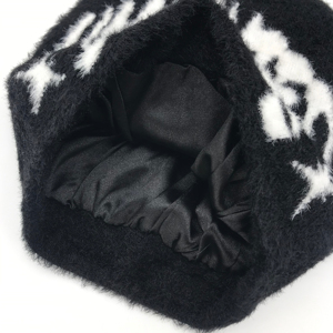 Gorro de punto unisex, cálido, suave y acogedor, forrado de lana, ajustable, elegante, para exteriores, para clima frío, uso casual. - Product Image 3