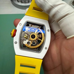 Reloj Mecánico de Lujo de Super Calidad, Resistente al Agua, 41 mm, Movimiento Automático, RM88 Smiley, Esqueleto de Cerámica Blanca - Product Image 3