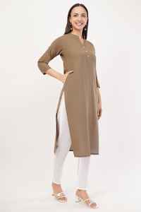 Nouvelle Kurta tendance, dernière collection, style indien traditionnel, sexy, en coton gaufré, décontractée, extensible, style ethnique, pour femmes, Izzu International Diwali - Product Image 6
