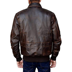 Veste universitaire en cuir véritable pour homme de haute qualité, style vintage, tissée, à col montant, à capuche, durable, anti-rides, respirante - Product Image 2