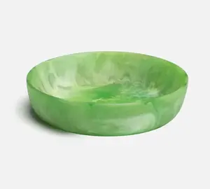 Vaisselle d'hôtel durable et à la mode faite à la main, bol en résine de forme ronde, bol en résine poli, artisanat fait main - Product Image 6