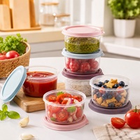 3 stuks mini-voedselopslagcontainers 175 ml stapelbare PP luchtdichte deksels vaatwasmachinebestendig multifunctioneel moderne saus snacks kruiden