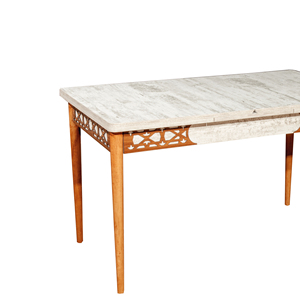 Ensemble table et chaises Genova, best-seller, luxe, extensible, moderne, plateau en verre trempé, panneau de particules, 6 places, durable, pour la maison et l'hôtel - Product Image 2