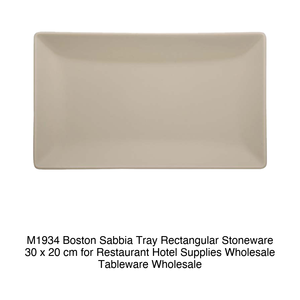 Plateau rectangulaire en grès M1934 Boston Sabbia 30 x 20 cm pour la restauration, fournitures hôtelières, vaisselle en gros - Product Image 2