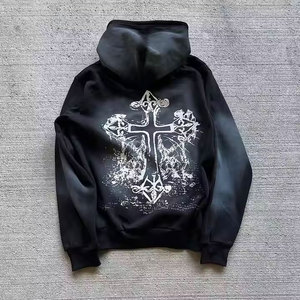 Trending Style Customized 100% Cotton Oversized Men Hoodie Sun Faded and Zip-up Stonewashed and Sand Washed Heavyweight GSM - Product Image 6