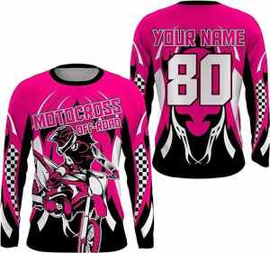 Camiseta de ciclismo de montaña personalizable de manga larga para hombre, a prueba de viento, para descenso, Motocross, fútbol, multideporte, camiseta de bicicleta de montaña - Product Image 1