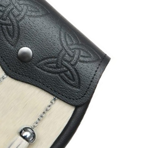 หนังแท้คุณภาพพรีเมียมสำหรับทำสปอร์รันแบบกึ่งทางการสไตล์สก็อตแลนด์ไฮแลนด์ สีดำ พร้อมบริการ OEM - Product Image 5