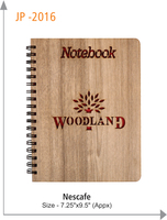 Organisateur/Agenda en bois thermique de luxe A5, fournitures scolaires et de bureau écologiques, coffret cadeau d'affaires personnalisable