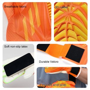 Gants de gardien de but de football professionnels pour adultes et jeunes, fournisseur direct d'usine, en caoutchouc latex, super adhérence, imperméables, respirants, pour usage en salle de sport - Product Image 5