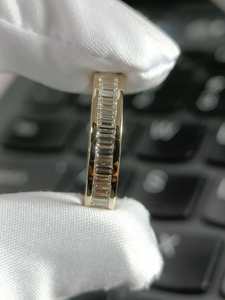 Full Eternity Band 14K Oro sólido Baguette Cut Lab Grown Diamond Proposing Ring Compromiso Wedding Party Gift Her For Partner - Product Image 6