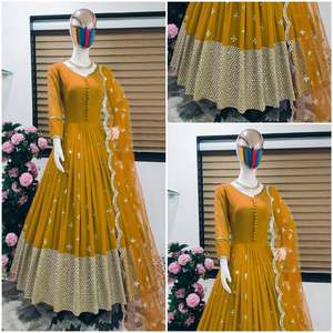 Design Ready Wear <b>Dress</b> Gorgette Wholesale Anarkali Latest Fashion Low Price with Dupatta Jackate Indian <b>Ladies</b> Women - Product Image 3