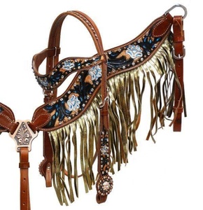 Cabeza occidental de cuero Natural para caballos, cabeza con brida occidental, diseño de caballo, tachuelas - Product Image 5