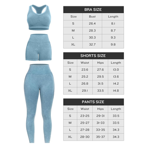 Conjunto de Yoga ligero para mujer, mallas, superventas, nuevo diseño, conjuntos de sujetador y pantalones cortos de gimnasio para mujer, superventas - Product Image 6