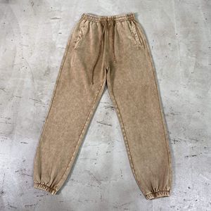 Pantalones de chándal de lana de algodón ligero de alta calidad Unisex, de talla grande, informales, transpirables, con cierre de cordón para invierno para hombres - Product Image 5