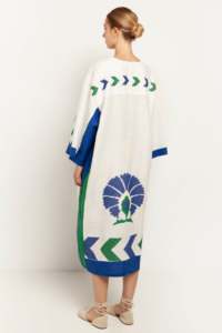 2024 automne nouveau Style rétro français écologique luxe broderie travail ceintures à manches longues épissage maille femmes robe - Product Image 3