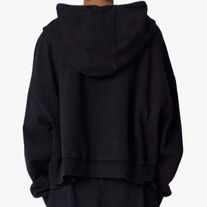 Sudadera con capucha y cremallera de gran tamaño para hombre, sudaderas con capucha personalizadas de Terry para hombre, chaqueta con capucha y cremallera completa, sudadera de algodón orgánico con capucha - Product Image 2