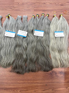 Extensiones de cabello con cinta alineada de cutícula recta Natural de cabello gris vietnamita crudo Premium para venta al por mayor envío rápido - Product Image 6