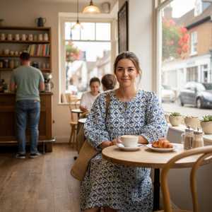 Robe Kyra bohème à fleurs, robe midi en coton imprimée à la main, tenue décontractée confortable pour l'été - Product Image 3