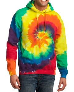 OEM Custom Wholesale Oversized Tie Dye Pullover Fleece <b>Hoodie</b> for Men hooded warm tie dye sweatshirt red and black - Product Image 1