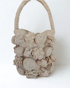 Bolso Tote de Moda Bohemia Hecho a Mano con Lana Ecológica Biodegradable para Mujer, Verano-Otoño, con Cierre Magnético y Forro de Algodón - Product Image 3