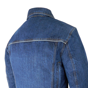 Veste en jean délavée tendance avec logo personnalisé pour homme, veste en jean multi-poches, veste en jean décontractée pour homme - Product Image 6