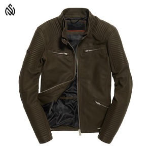 Chaqueta de invierno para hombre de primera calidad Chaqueta de cuero de vaca real de estilo vintage - Product Image 4