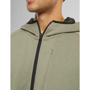 Sudadera con capucha de manga larga de gran tamaño con cremallera elegante y nueva tendencia para hombres 100% algodón de secado rápido con logotipo personalizado e impresión Digital - Product Image 6