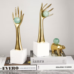 Contemporary Decor Hand Shape <b>Brass</b> Finger Design Figurine for Table Top , Home Decor & Gift Idea at Wholesale Price From India - Product Image 1