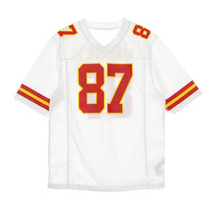 Vente en gros Streetwear personnalisé complet Maillot de football américain blanc haute qualité Sublimation Mesh Boxy Maillots respirants - Product Image 1