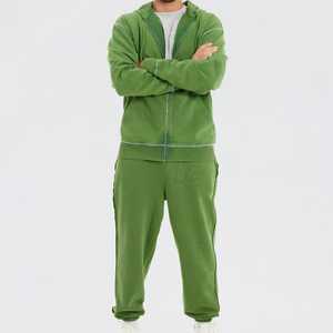 ชุดวอร์มแนวสตรีทของผู้ชายพิมพ์ลาย Dtg ชุดวอร์มแนววินเทจปักลายกรดซักได้ตามต้องการ - Product Image 2